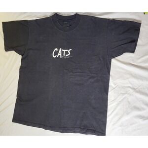 Vtg 1991 CATS The Musical Tee - XL - Touch of Gold - Iconic Eyes Graphic
